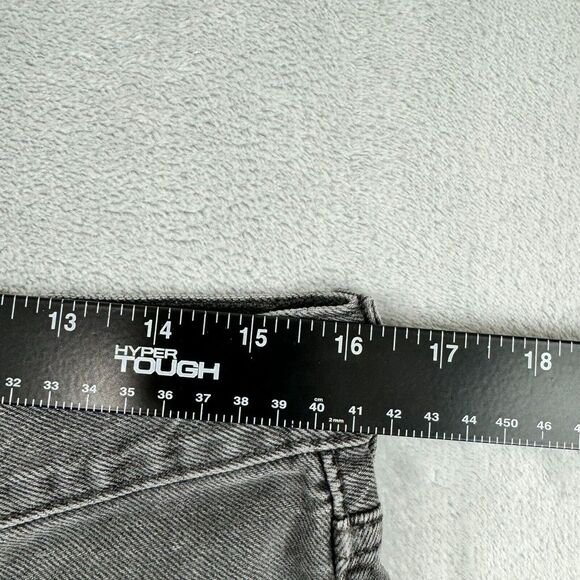 Levis 501XX Jeans Mens 32x26 Faded Black 5 Pocket Button Fly Distressed Frayed - Picture 13 of 16